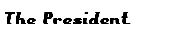 The President font preview